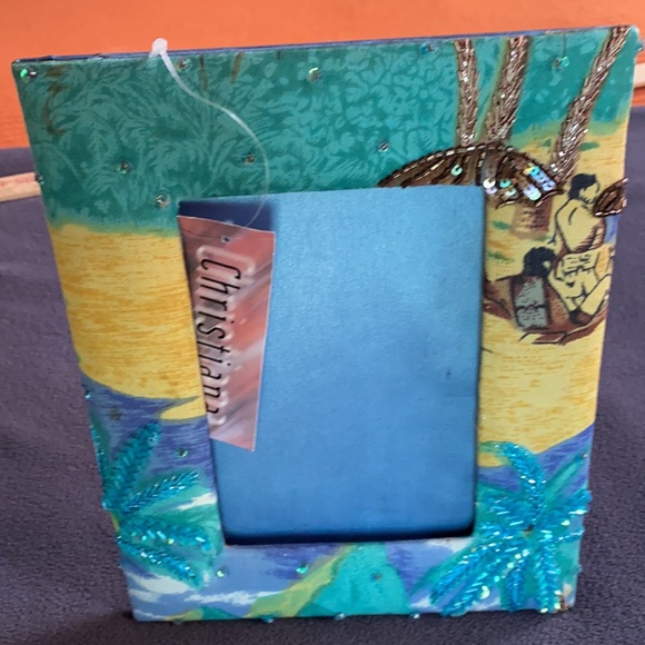 Photo Frame by Christiana Beaded Silk Brand New - Picture 7 of 12